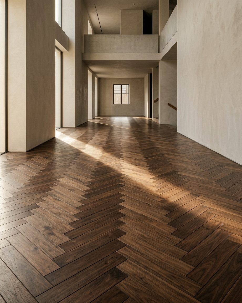 Smoked Walnut Herringbone